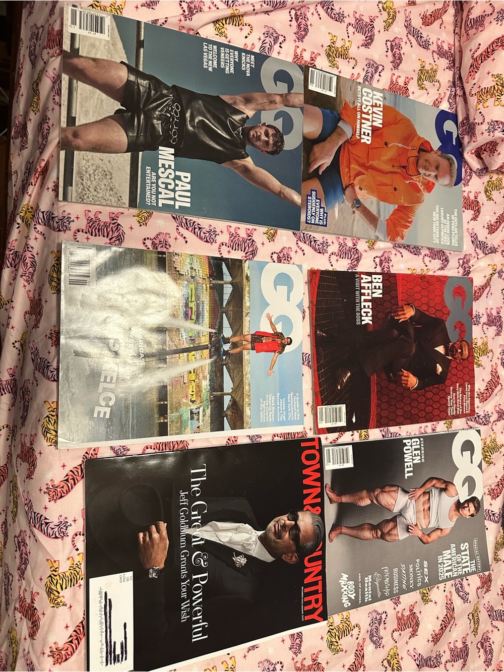GQ Magazine Lot - Assorted Covers with Colorful Artwork